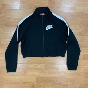 Nike nylon cropped track jacket